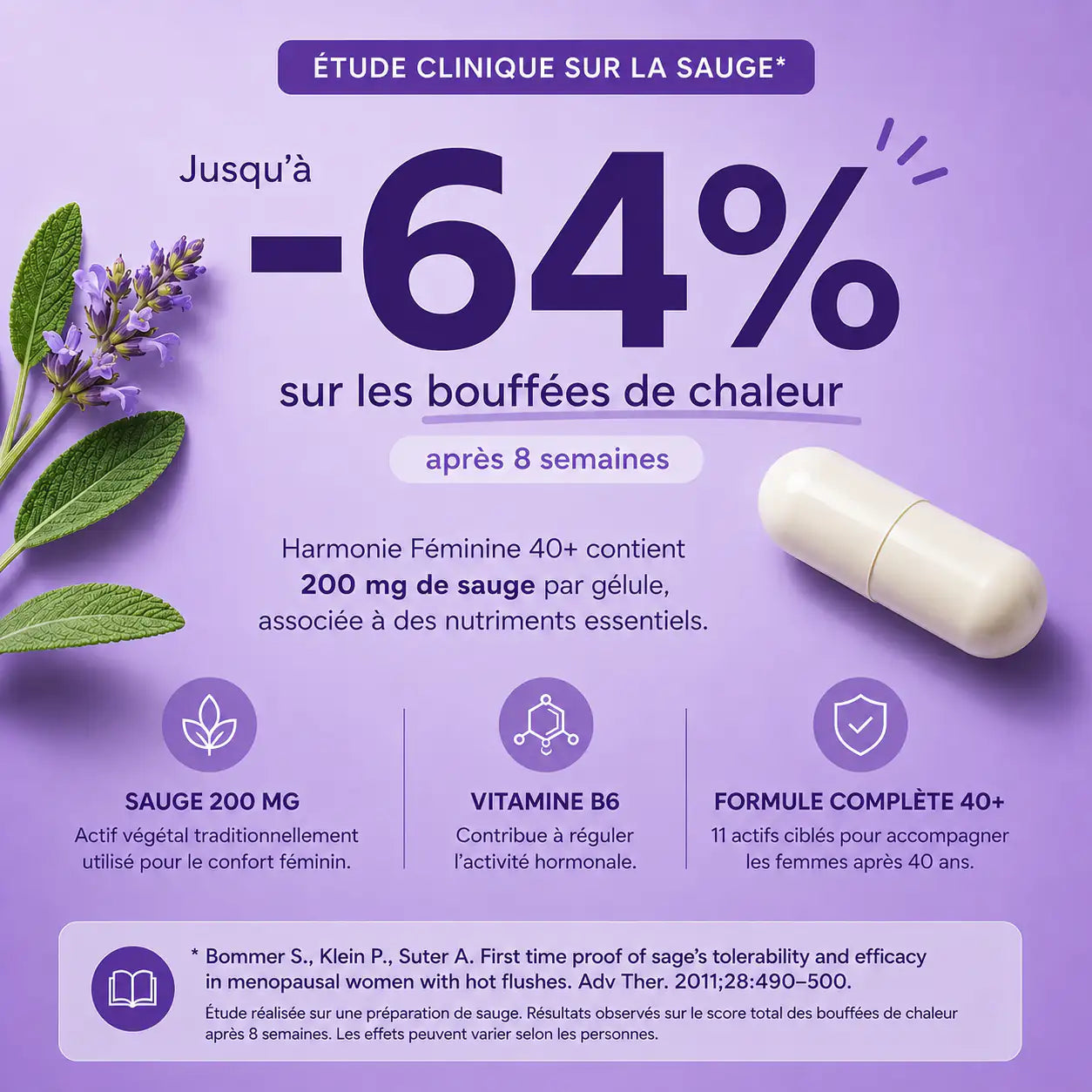 Harmonie Féminine 40+ Complexe Ménopause - Blumia Lab